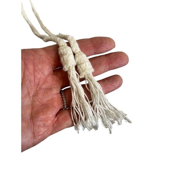 Anthropologie Sweater Women L Cream Boho Crochet Floral Hippie 80s Bridal Knit - Picture 5 of 12